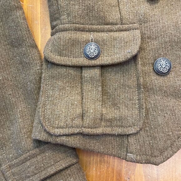 ZARA TRF British Collection Wool Military Peacoat Jacket S Preppy Academia - Picture 4 of 14